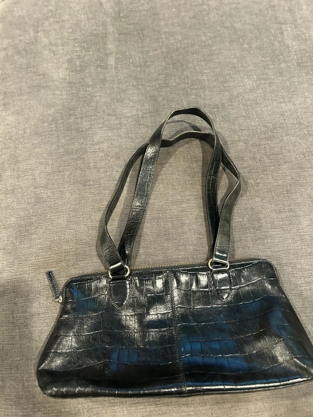 BANANA REPUBLIC CROC COWLEATHER HANDBAG